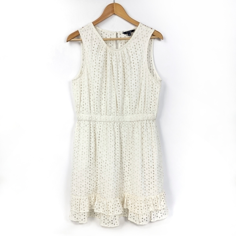 Peter Som For Designation Solid Eyelet Dress - image 3